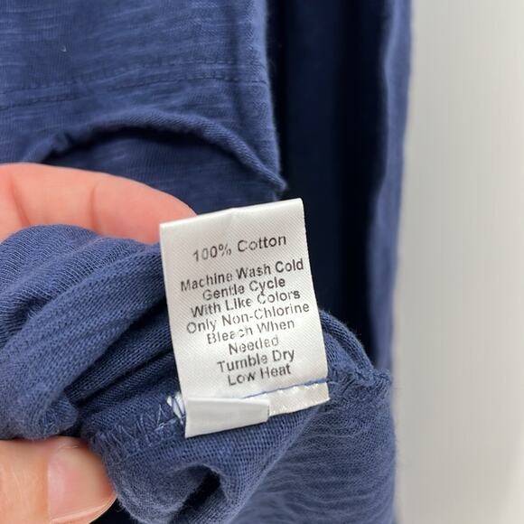 Wilt Women's Crew Long Sleeve Easy Crossover Raw Hem Top - Midnight - S - NWT - Picture 6 of 7